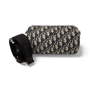 Dior Oblique Crawler Shoulder Bag Canvas Blue